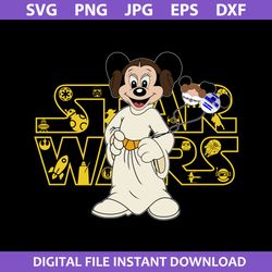 Minnie Star Wars Svg, Disney Star Wars Svg, Star Wars Svg, Png Dxf Eps Digital File