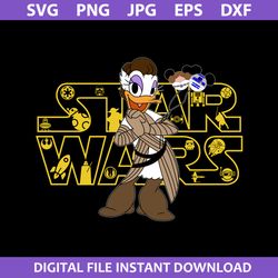Daisy Duck Star Wars Svg, Disney Star Wars Svg, Star Wars Svg, Png Jpg Dxf Eps Digital File