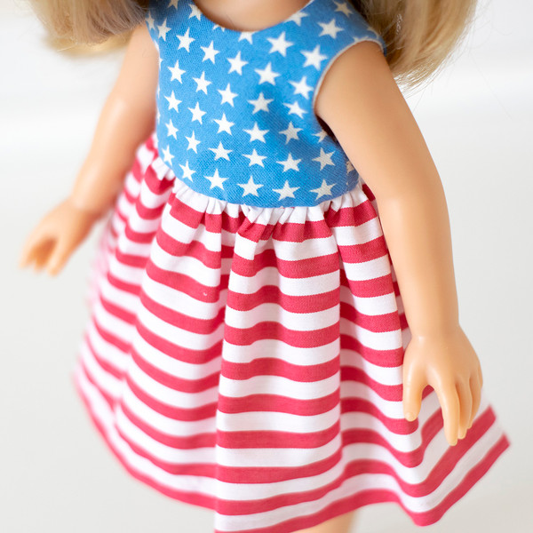 13-inch Paola Reina dolls in US flag dress for Independence Day