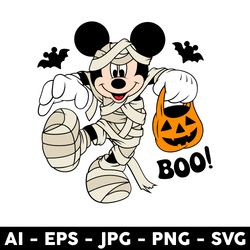 halloween mickey boo svg, mickey mouse svg, disney halloween svg - digital file
