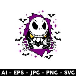 jack skellington svg, the nightmare before christmas svg, halloween svg - digital file