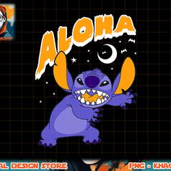 disney lilo & stitch halloween aloha spooky text t-shirt copy png