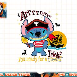 disney lilo & stitch halloween arrrrr you ready for a trick t-shirt copy png