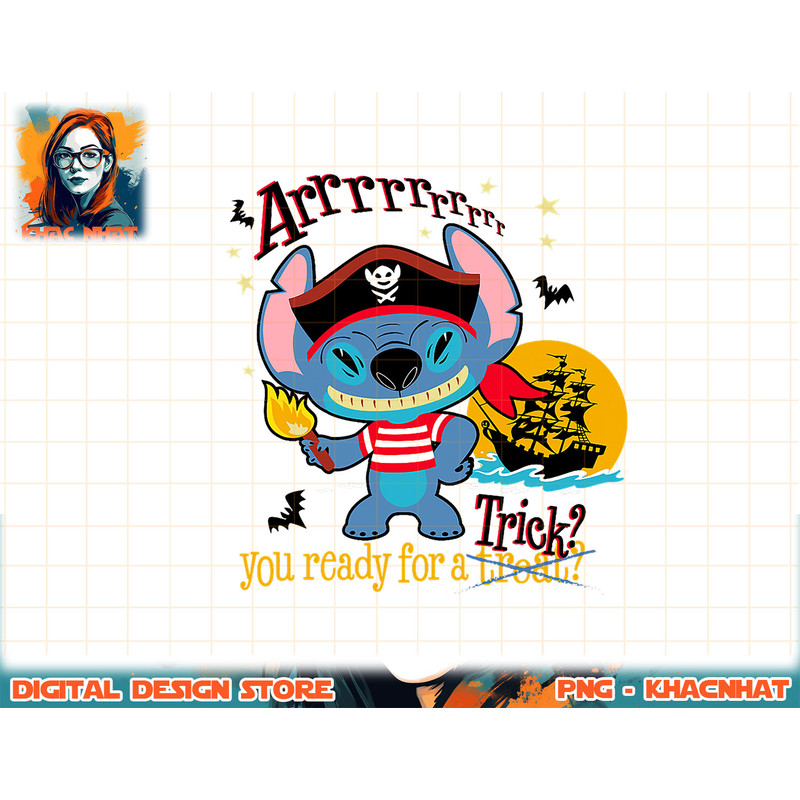 Disney Lilo & Stitch Halloween ARRRRR You Ready For A Trick T-Shirt copy.jpg