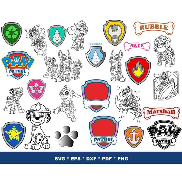 1000 files Paw Patrol svg , bundle pawpatrol svg , Digital D - Inspire ...