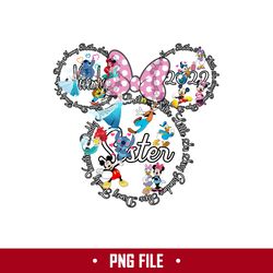 november 2022 sister mouse png, disney family vacation png, minnie png, disney png digital file