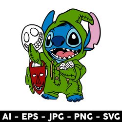 oogie boogie stitch svg, spooky season svg, stitch svg, halloween svg, cartoon svg - digital file