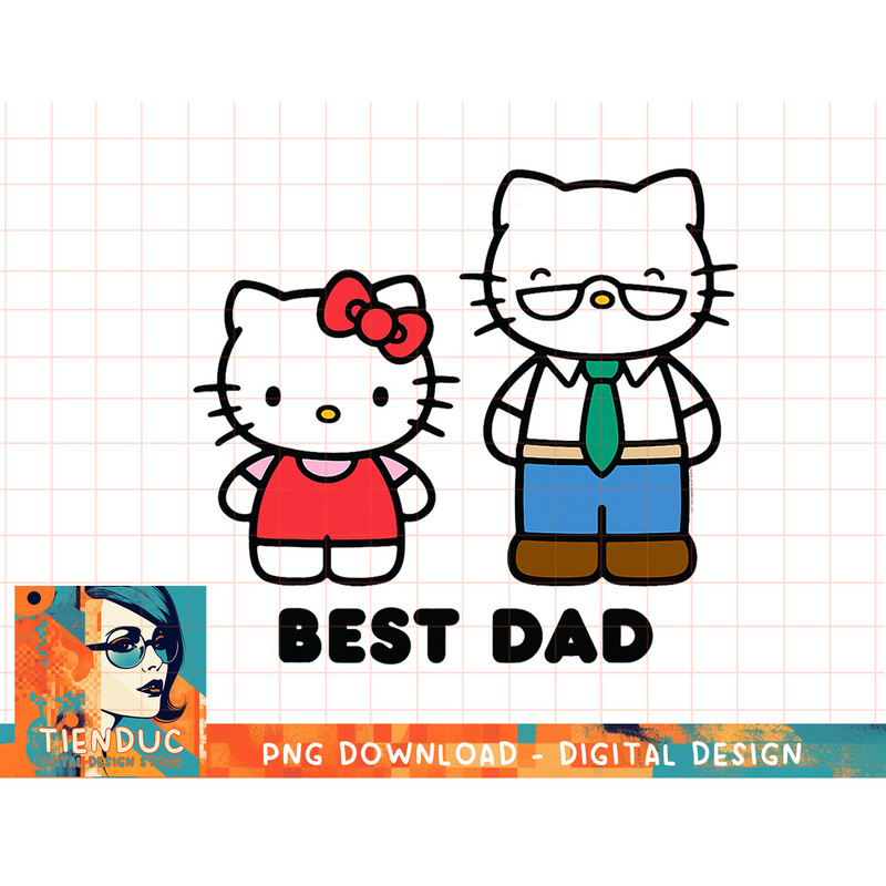 Hello Kitty Best Dad Fathers Day T-Shirt copy.jpg