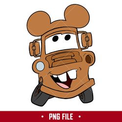 Mater Mickey Ears Png, Cars Pixar Png, Mickey Png, Disney Png Digital File
