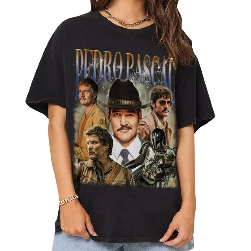 Vintage Pedro Pascal Shirt, Retro Narcos Portrait T-Shirt Gift For The Last Of Us Fans, Pedro Pascal Shirt, Hoodie