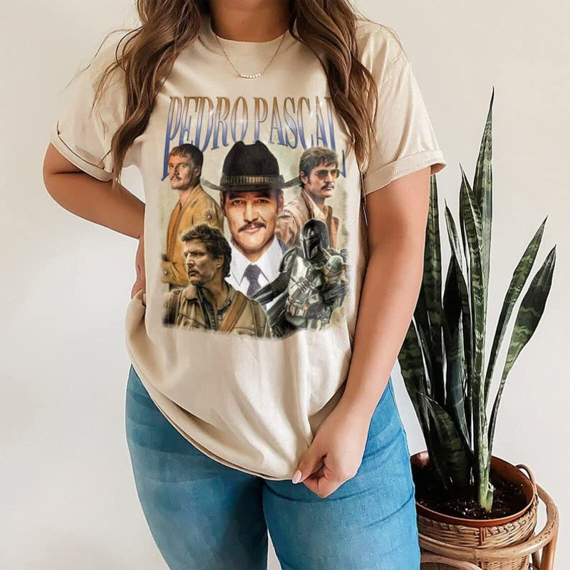 Vintage Pedro Pascal Shirt, Retro Narcos Portrait T-Shirt Gift For The Last Of Us Fans, Pedro Pascal Shirt, Hoodie