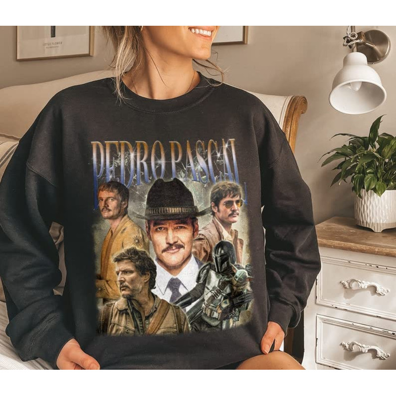 Vintage Pedro Pascal Shirt, Retro Narcos Portrait T-Shirt Gift For The Last Of Us Fans, Pedro Pascal Shirt, Hoodie