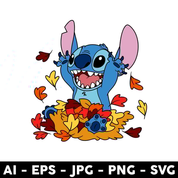 Stitch Autumn Leaves Svg, Autumn Leaves Svg, Stitch Svg, Car | Inspire ...