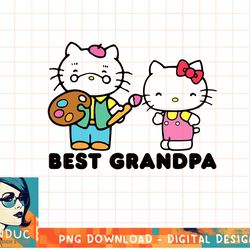 hello kitty best grandpa t-shirt copy png