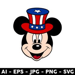 usa flag mickey svg, usa flag ears boy svg, 4th of july stitch svg, patriotic boy svg, disney svg - digital file