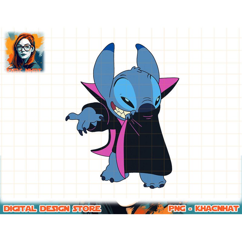 Disney Lilo & Stitch Halloween Stitch Vampire Costume T-Shirt copy.jpg