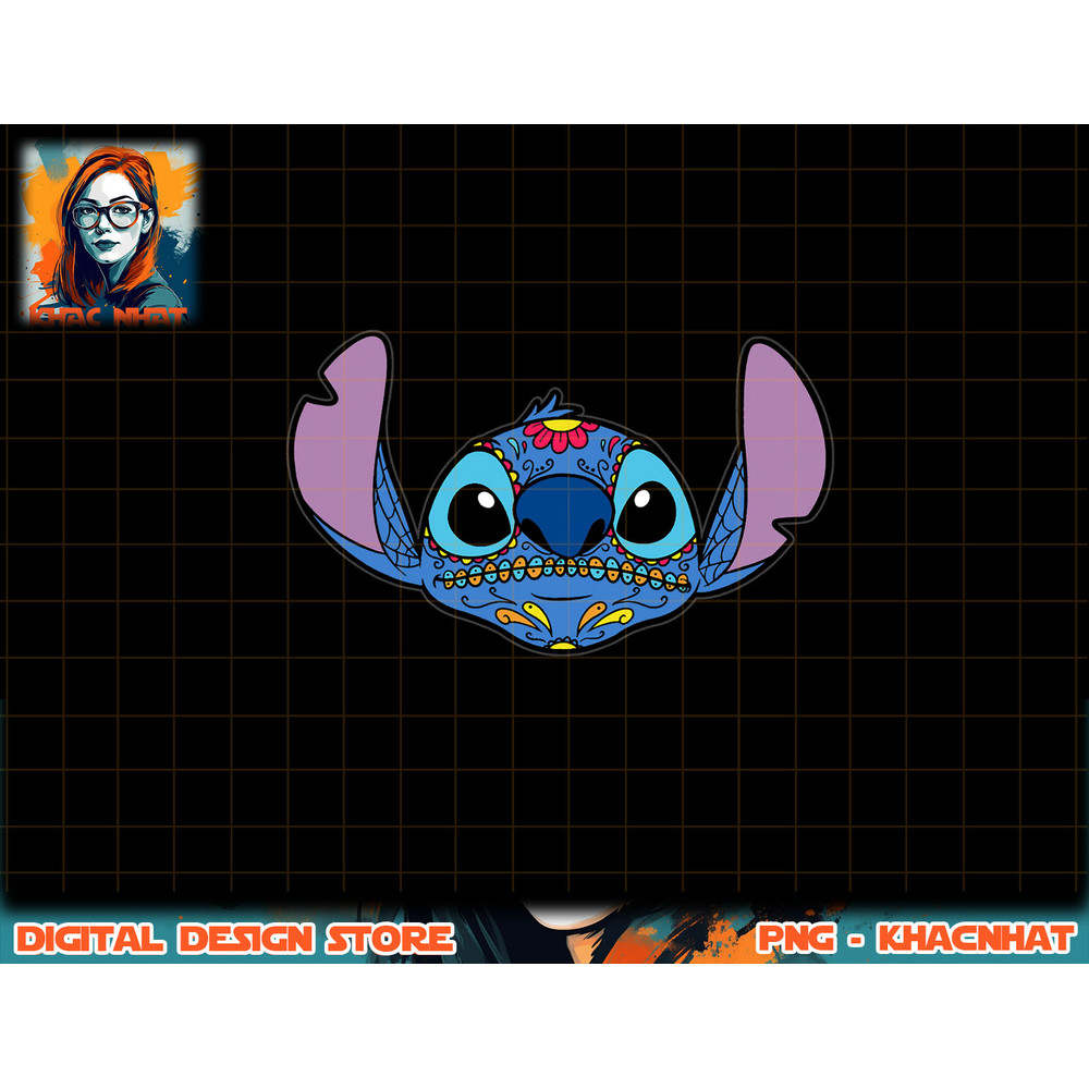 Disney Lilo & Stitch Halloween Sugar Skull Stitch T-Shirt copy.jpg