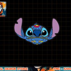 disney lilo & stitch halloween sugar skull stitch t-shirt copy png