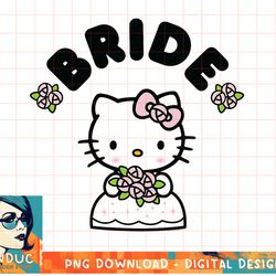 hello kitty bride in wedding dress bridal wedding t-shirt copy png