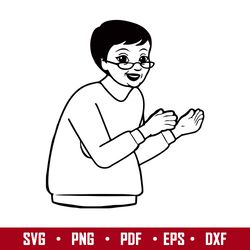 gracie's corner grandma outline svg, gracie's corner svg, png pdf eps dxf digital flie