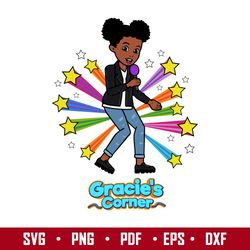 gracie's corner kids song svg, gracie's corner girl svg, png pdf eps dxf digital file