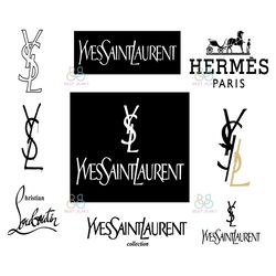 ysl logo bundle svg, ysl svg, fashion logo svg, brand logo svg, instant download
