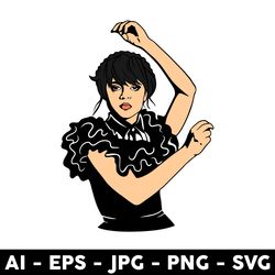 wednesday addams dance svg, wednesday addams svg, wednesday svg, addams family svg - digital file