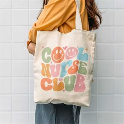 nurse tote bag gift, nurse graduation gift, nurse canvas tote bag, gift for nurse, tote bag for nurse, cool nurse club