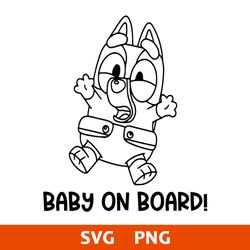 baby bluey outline svg, bluey dog svg, bluey svg, cartoon svg, png digital file