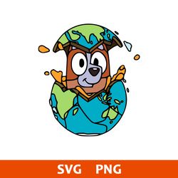 Bingo Earth Svg, Bluey Bingo Svg, Bluey Svg, Cartoon Svg, Png Digital File