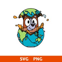 bingo earth svg, bluey bingo svg, bluey svg, cartoon svg, png digital file
