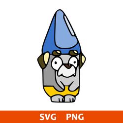 bluey hat gnome svg, bluey svg, cartoon svg, png digital file