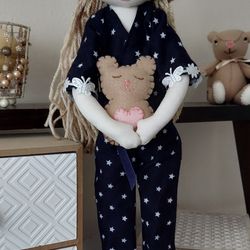 amelia's pajama, slippers and teddy sewing pattern