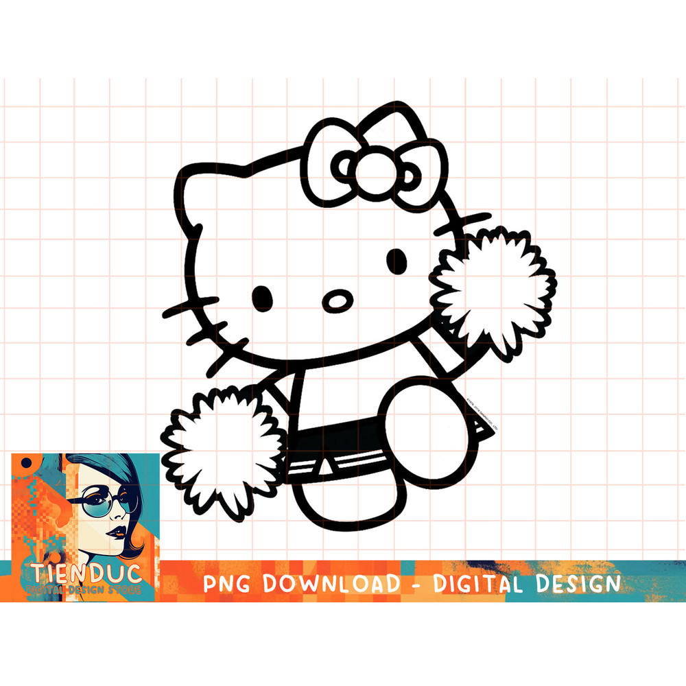 Hello Kitty Cheerleader Squad Team School Color T-Shirt copy.jpg