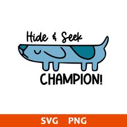 Hide and Seek Champion Svg, Bluey Svg, Cartoon Svg, Png Digital File