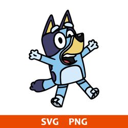 Jumping Bluey Svg, Bluey Dog Svg, Bluey Svg, Cartoon Svg, Png Digital File