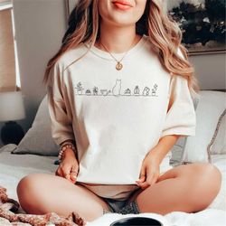 comfort colors cat watering plants shirt, plant lady shirt, plants shirt, gardening t-shirt, succulents and cat shirt