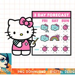 hello kitty cute weather forecast sunny rainbows clouds t-shirt copy png