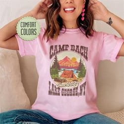 camp bachelorette comfort colors shirt, camping bachelorette party shirts, camp bach tee, custom name bridal party, brid