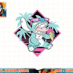 disney lilo & stitch ice cream retro 90s beach t-shirt t-shirt copy png