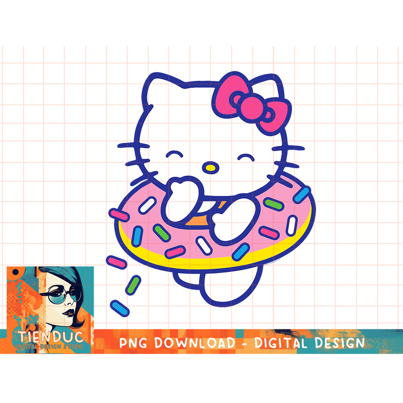 Hello Kitty Donut Sprinkles Floaty Summer Swimming T-Shirt copy.jpg