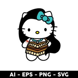 hello kitty pocahontas svg, pocahontas svg, hello kitty svg, hello kitty princess svg, disney princess svg -digital file