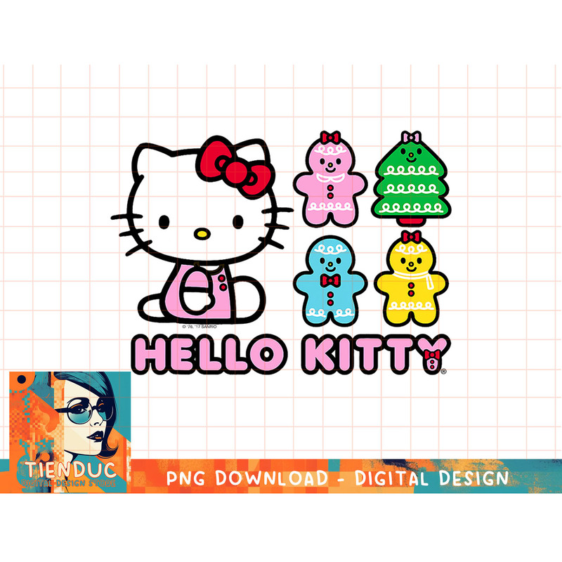 Hello Kitty Gingerbread Cookies Holiday Tee Shirt copy.jpg