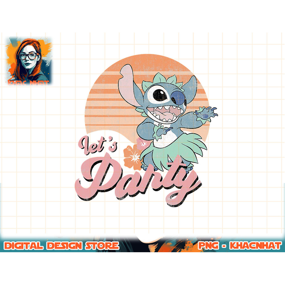 Disney Lilo & Stitch Let's Party Stitch Hula Dancer T-Shirt copy.jpg