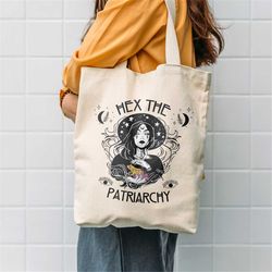 feminist tote bag, trendy canvas tote bag, gift for girl, aesthetic tote bag, school bag, vintage bag, reusable tote