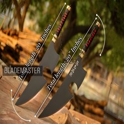 Dual Anime Blades, Handcrafted Cosplay Swords, Authentic Japanese Samurai Weapon, High-Carbon Steel Full Tang.
