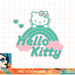 hello kitty green pink rainbow t-shirt copy png