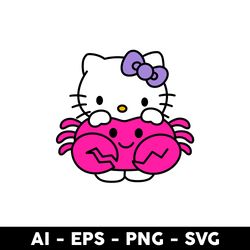 hello kitty cancer svg, cancer svg, hello kitty svg, hello kitty zodiac svg, zodiac svg - digital file