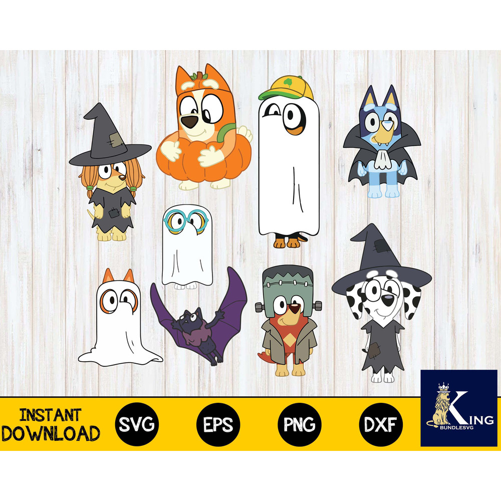 Bluey Dog Family Bundle, Halloween Witch Friends.jpg