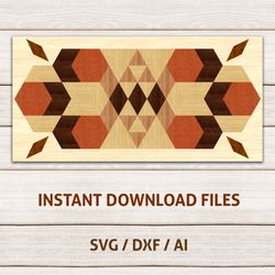 Aztec Barn Quilt, Wooden Wall Art SVG DXF Cut Files